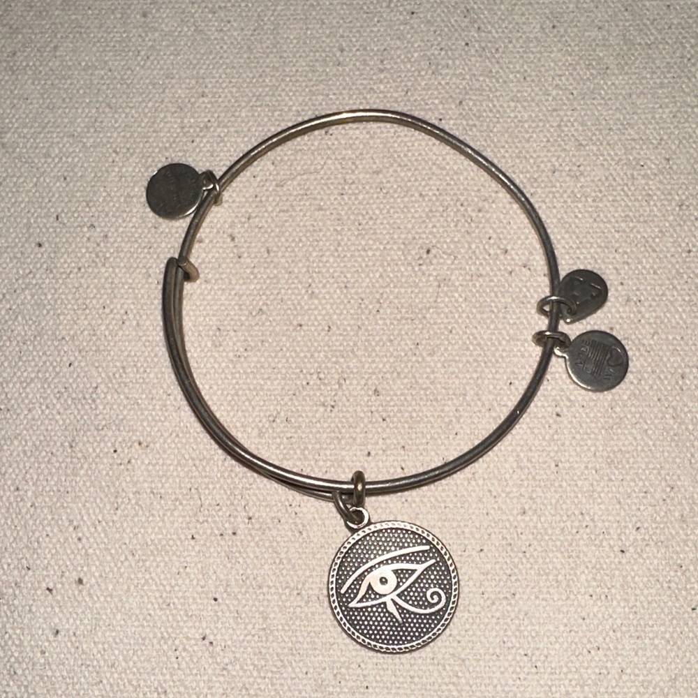 Alex and Ani Silver Charm Bracelet with Eye of Horus
